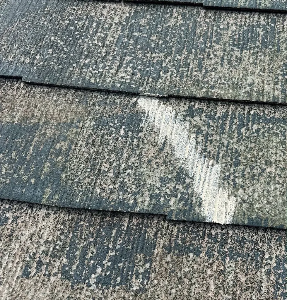 屋根のひび割れを補修しました。