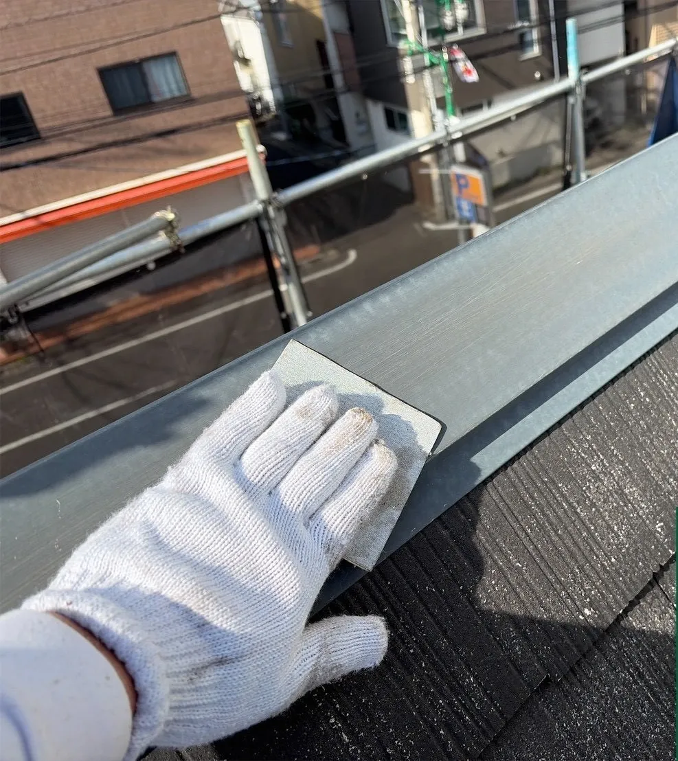 屋根板金　ケレン
